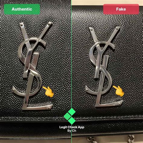 ysl fake logo|how to authenticate ysl bag.